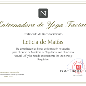 Certificado Monitora de Yoga Facial